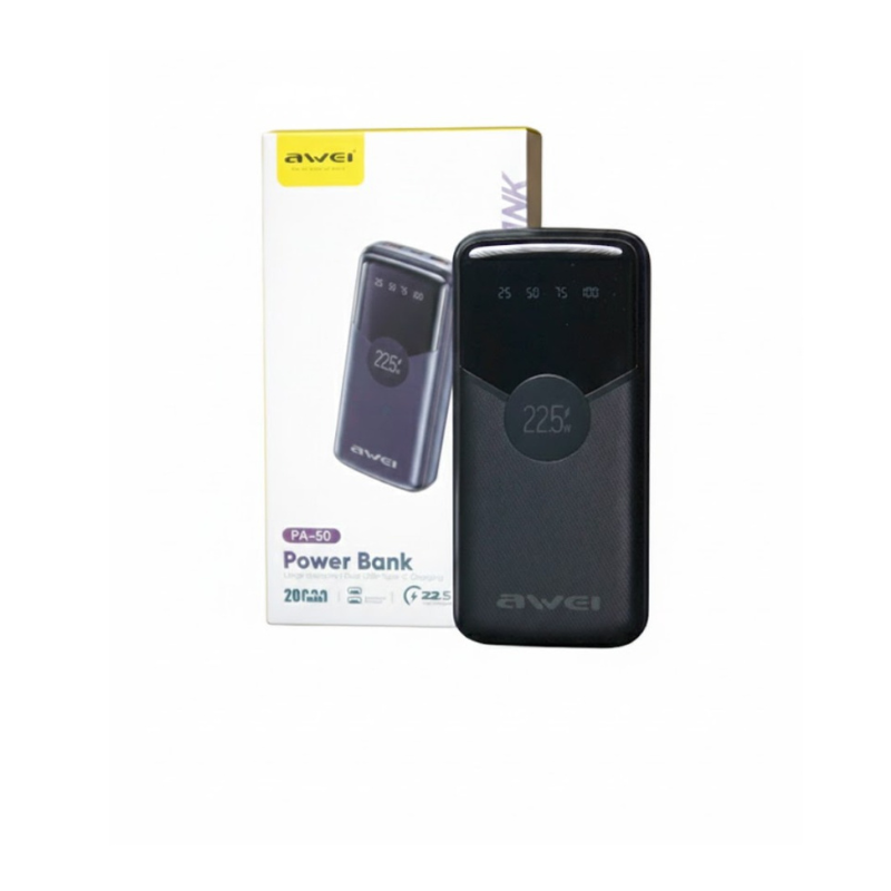 AWEI PA-50 20000mAh Power Bank with 22.5W Fast Charging